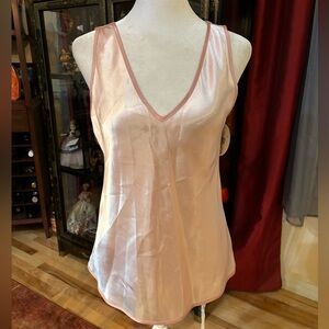 Valerie Stevens Pink & Mauve Satin Camisole Tank Top